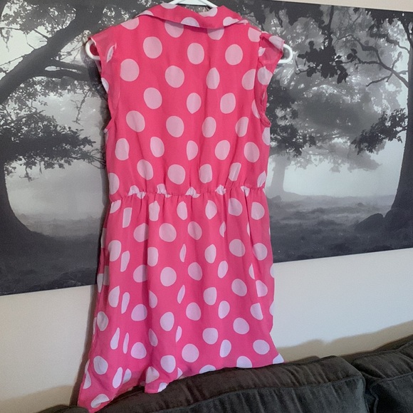 Faded Glory pink and white polka dot dress 10/12 - Picture 5 of 10